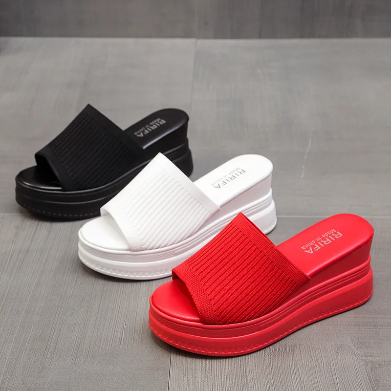 Open-Toe Platform Slides 1