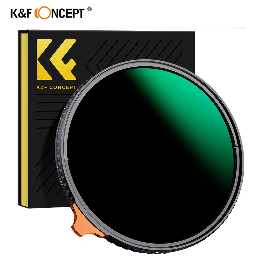 

K & F Concept Nano-X ND3 ~ ND1000 Регулируемый нейтральный фильтр HD водонепроницаемый противоотражающий фильтр с зеленой пленкой 49-82 мм фильтр для объектива нейтральной плотности