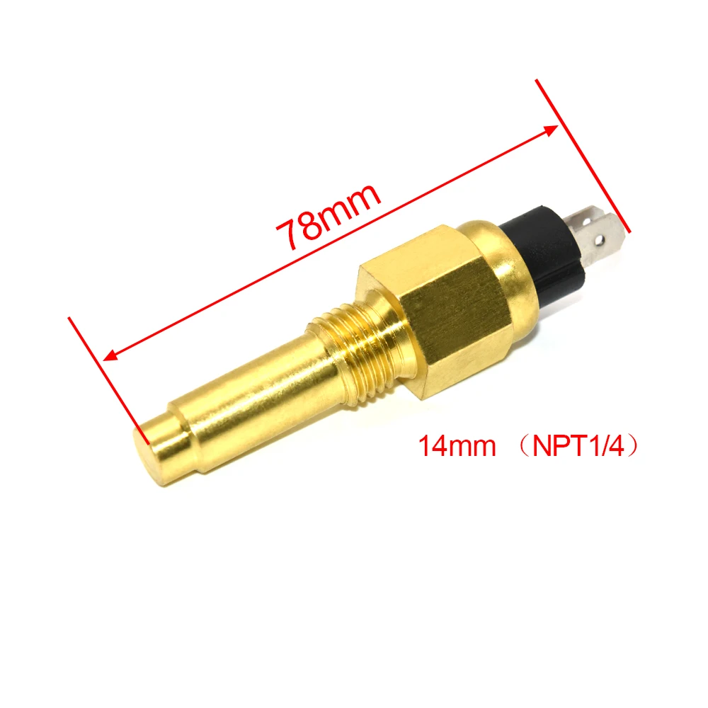범용 엔진 계량기 수온 센서, 1 피스, 14mm, 17mm, 21mm, 1/4 NPT 3/8NPT 1/2NPT