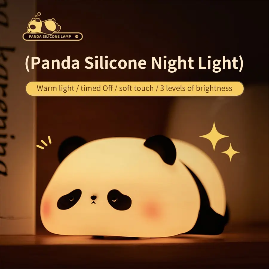 Schattige Led Nachtlampje Touch Sensor Cartoon Kid 'S Nightlights Siliconen Kind Vakantie Kerstcadeau Bedlampje Slaapkamer Decor