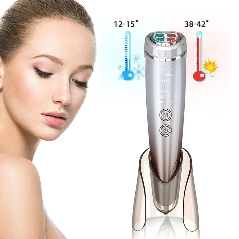 Facial Massager Facial Massage Instrument Beauty Instrument Micro-Current Face Massager Facial Skin Eye Skin Heating Vibration Massage Face Care Beauty Instrument Women Men