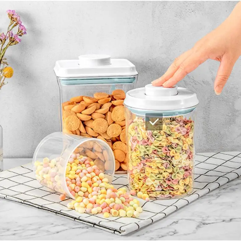 Home Use Tin Container Canister Seal Reusable Pot Food Storage Container Air Tight