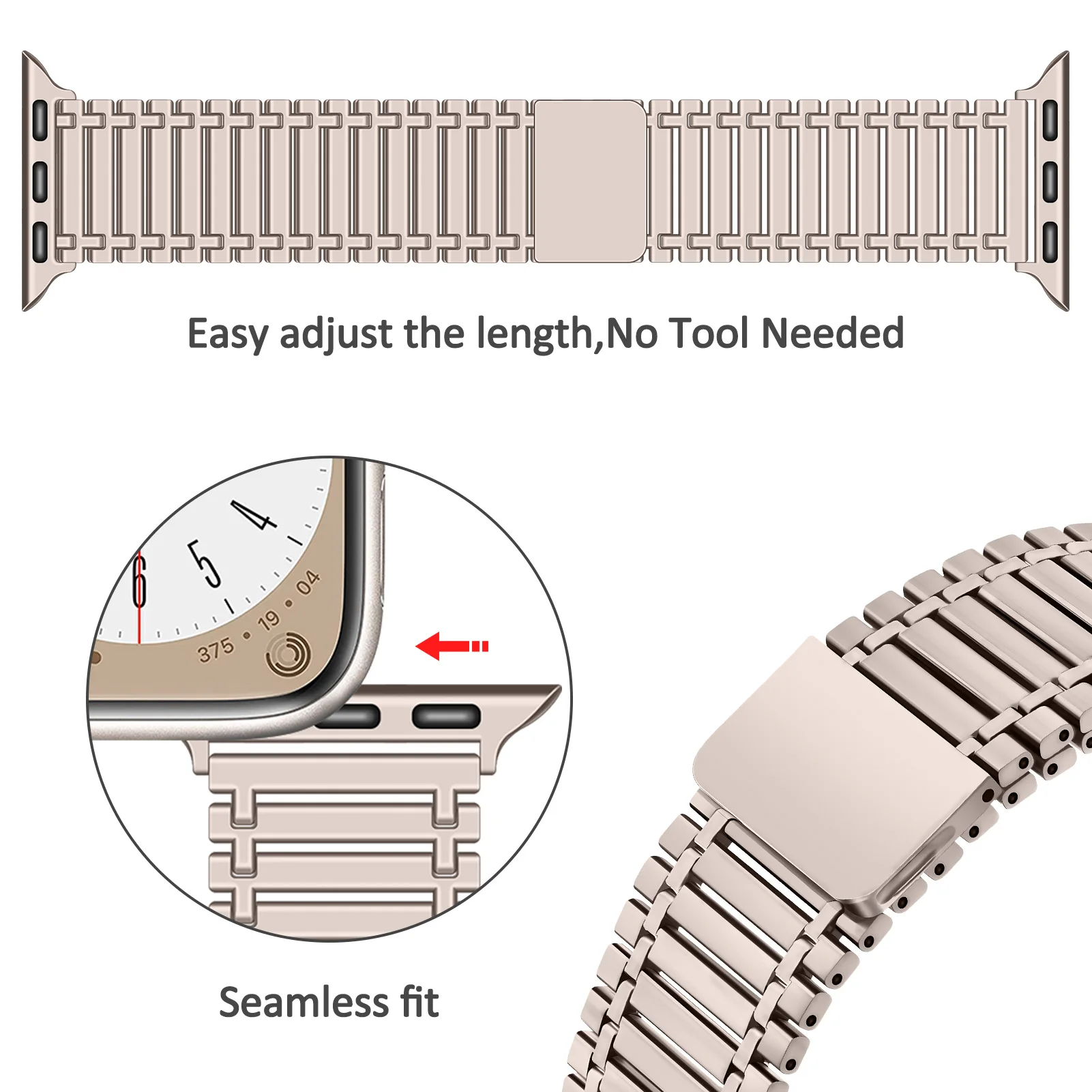 Magnetic Loop strap For Apple watch band 49mm 45mm 44mm 41mm 40mm Metal stainless steel Bracelet iWatch Serie SE 3 5 6 7 8 ultra