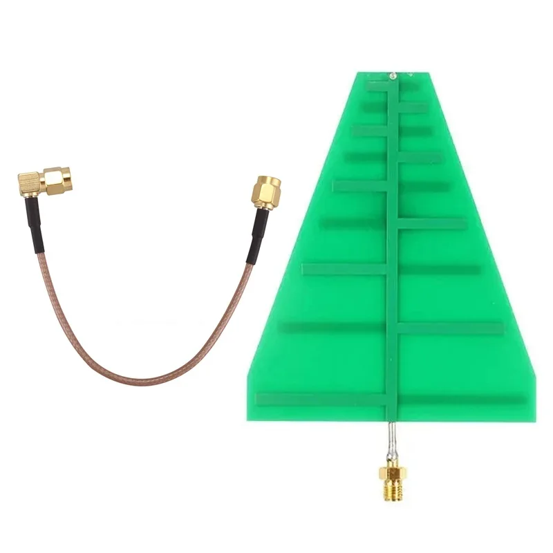 1.35GHz-9.5GHz UWB Ultra Wideband Log Periodic Antenna 5-6Db 15W SMA Female Adapter 8X10cm
