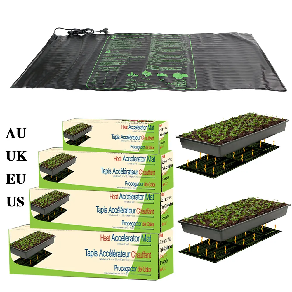 4 Sizes Seedling Heat Mat Waterproof Heating Pad for Farm Animal Plant Seed Propagation Clone Starter Germination Warming Pad