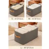 Clothes Storage Basket Fabric Storage Box with Metal Frame Orgainzer Bins Closet Clothes Wardrobe Shelf Storage Box 6