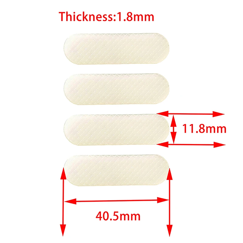 4PCS 블랙/화이트 고무 피트 두께 1.8mm 미끄럼 방지 자체 접착 실리콘 충격 방지 보호 패드 키보드 베이스 캐비닛용