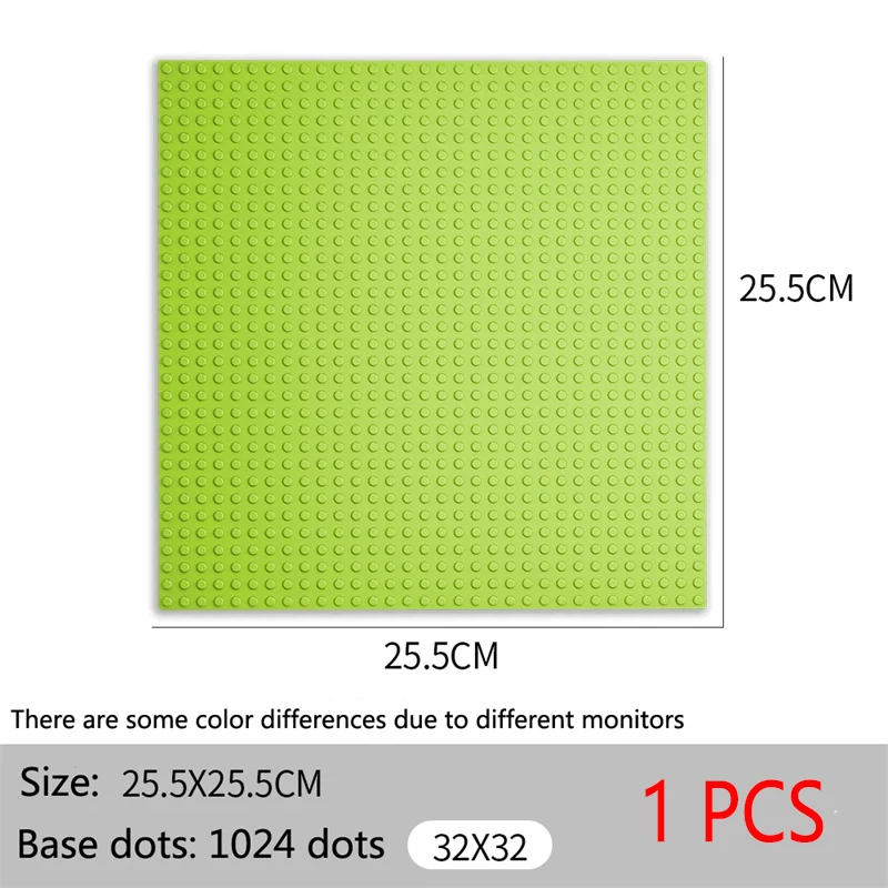 Large Building Brick Baseplate for Creative Construction (32x32, 16x32 Dots)