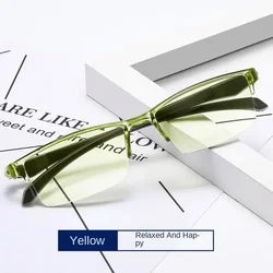 Ultralight Rimless Anti Blue Light Radiation Protection Glasses (Yellow)