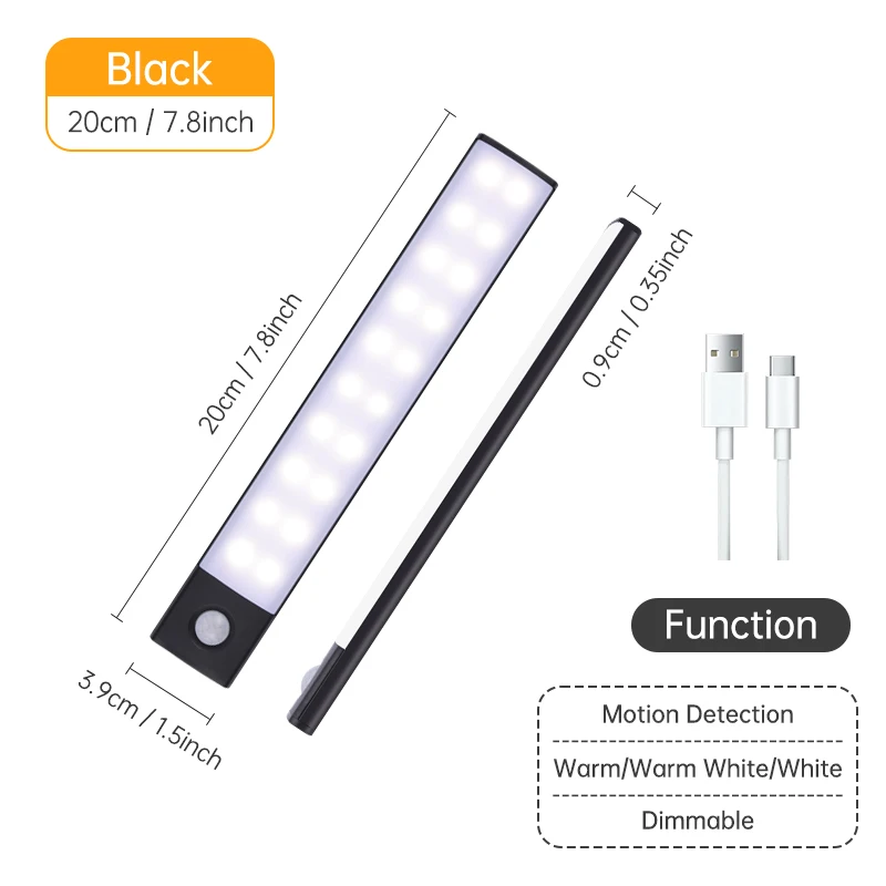Motion Sensor Light Wireless LED Night Light USB Rechargeable Night thumbnail 8