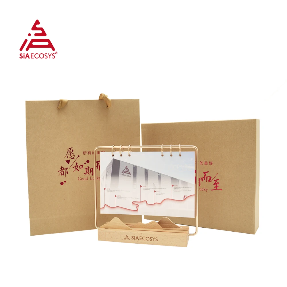 

Настольный календарь SiAECOSYS 2024, офисный портативный календарь с раскладным календарем 12 месяцев