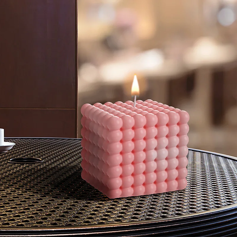 Large Bubble Cube Candles Silicone Mold 3D Geometric Handmade Candle Making Wax Molds Plaster Epoxy Resin Soap Mould Home Decor silicone mold,silicone candle mold,silicone candle molds,candle mold