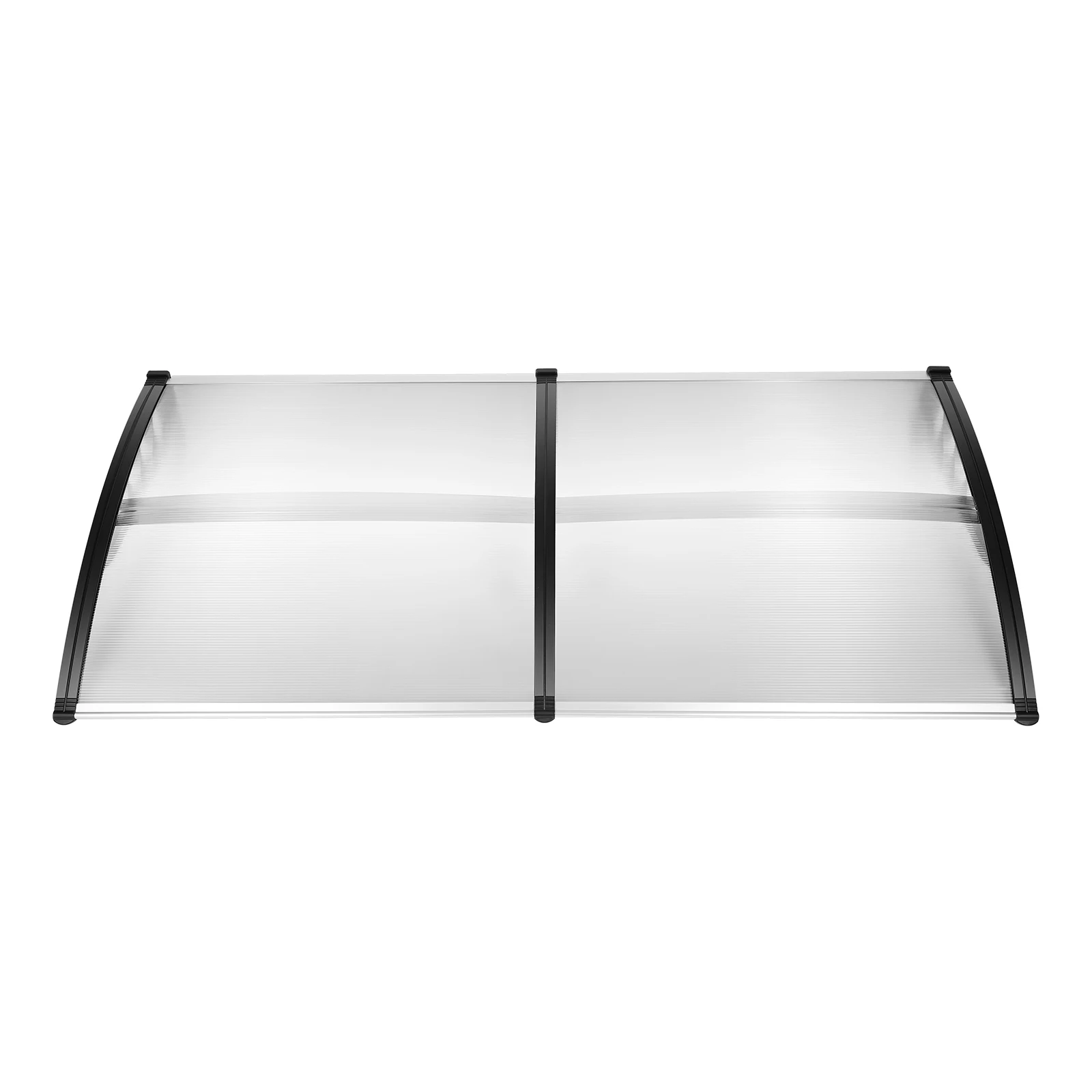 200x90CM Transparent Door Canopy 95% UV Block Weatherproof Arc Cover for Porch Balcony Window