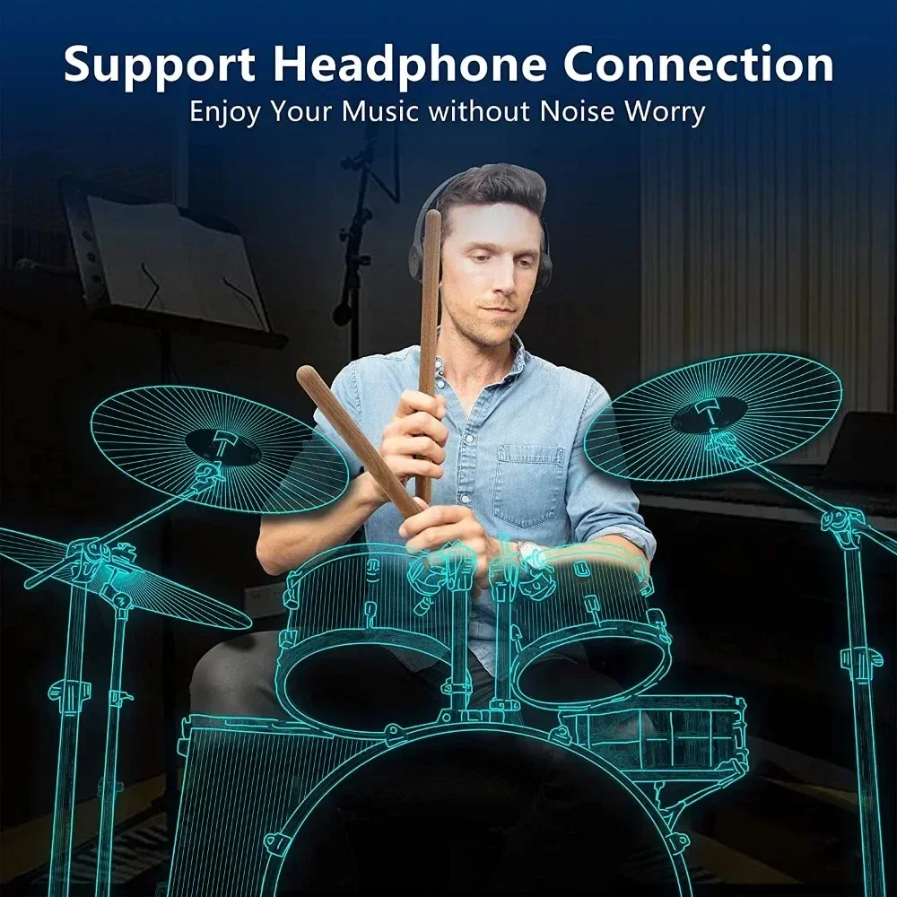 PocketDrum 2 Plus Somatosensory Digital Electronic Air Drum Stick Set Drumsticks Foot Pedals Bluetooth Adapter