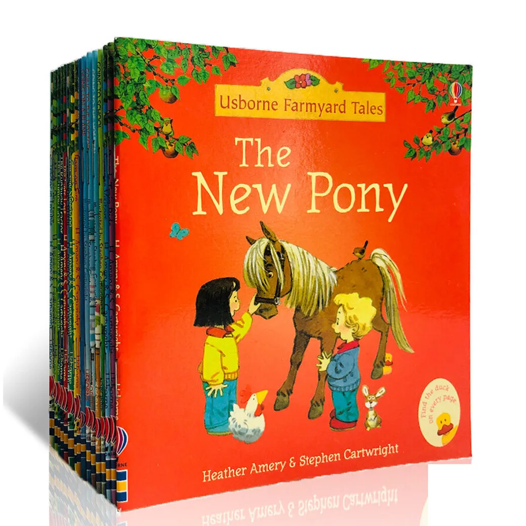 

20Pcs Usborne Children Popular Book Farmyard Colouring Tales English Story For Kids
