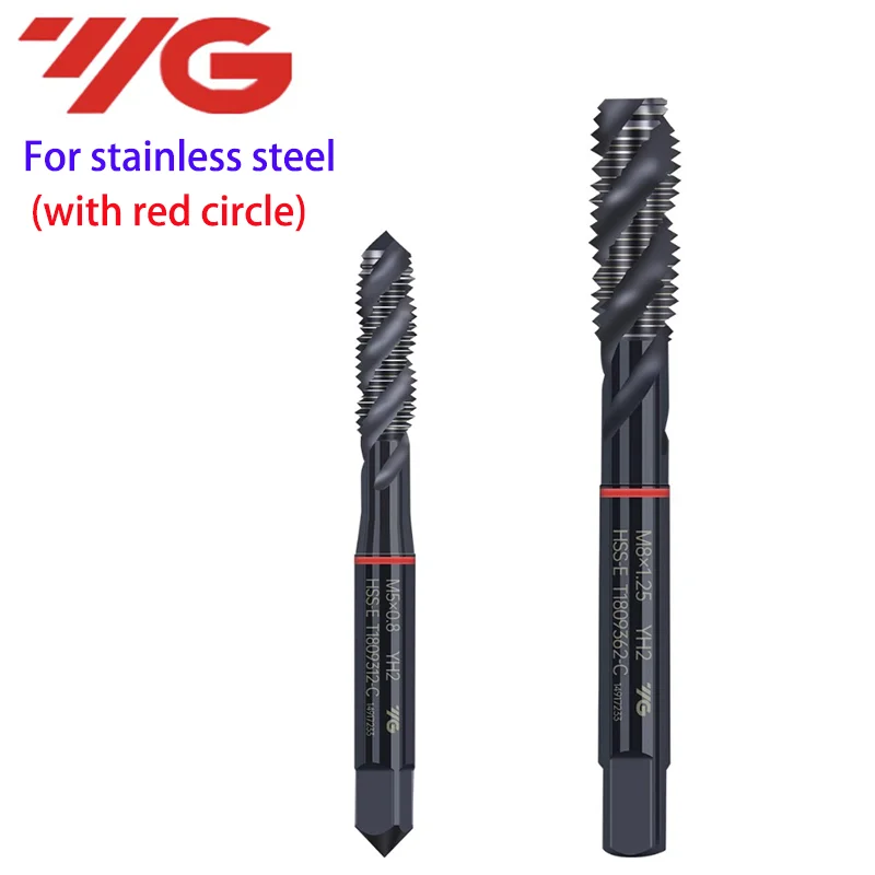 1pcs South Korea HSSE INOX Metric Spiral Fluted Tap M2-M12 Spiral Pointed Tap Machine