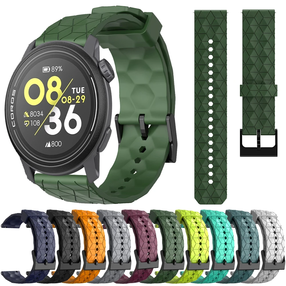 Cinturino Sportivo In Silicone Da 20Mm 22Mm Per Cinturino Coros Pace 3 2/ Apex Pro Per Cinturino Coros Apex 2/ 2 Pro/46Mm/42Mm