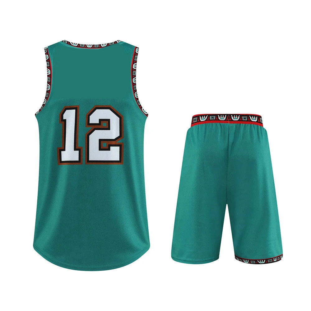 24/25 American men's sports kit 12 MORANT fans basketball jerseys game team short sleeve uniform training vest and shorts men sports suit basketball training clothes