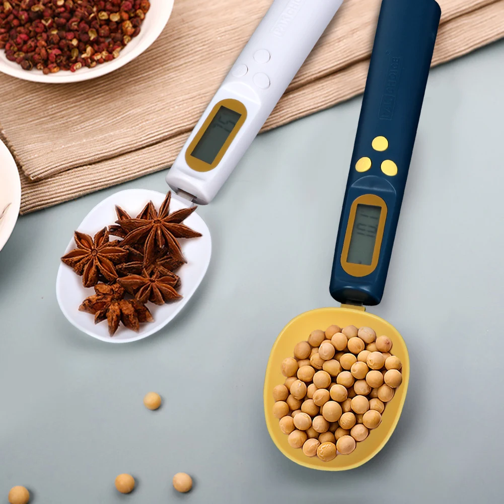 

0.1g High Precision Digital Measuring Spoon 500g Portable Electronic Kitchen Scale USB Rechargeabl Food Spoon Scale Kitchen Tool