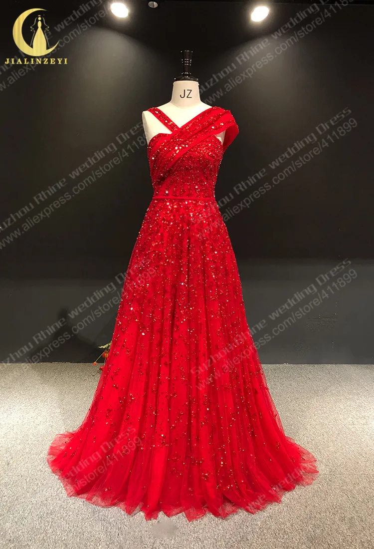 New Elie Saab Red Beaded Dresses For Women 2022 Evening Dressvestido Invitada Boda Evening Dresses فساتين السهرة - Evening Dresses AliExpress