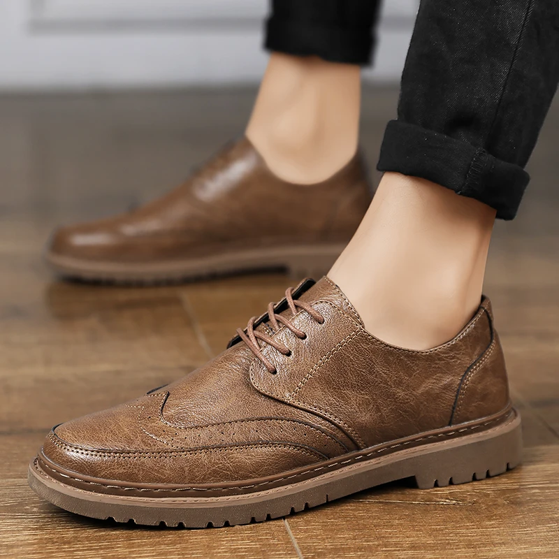 

High Quality Autumn Casual Shoes Men Fashion Business Men Oxfords Shoes Hot Sale Spring Breathable For Men Shoes Zapatos Hombre