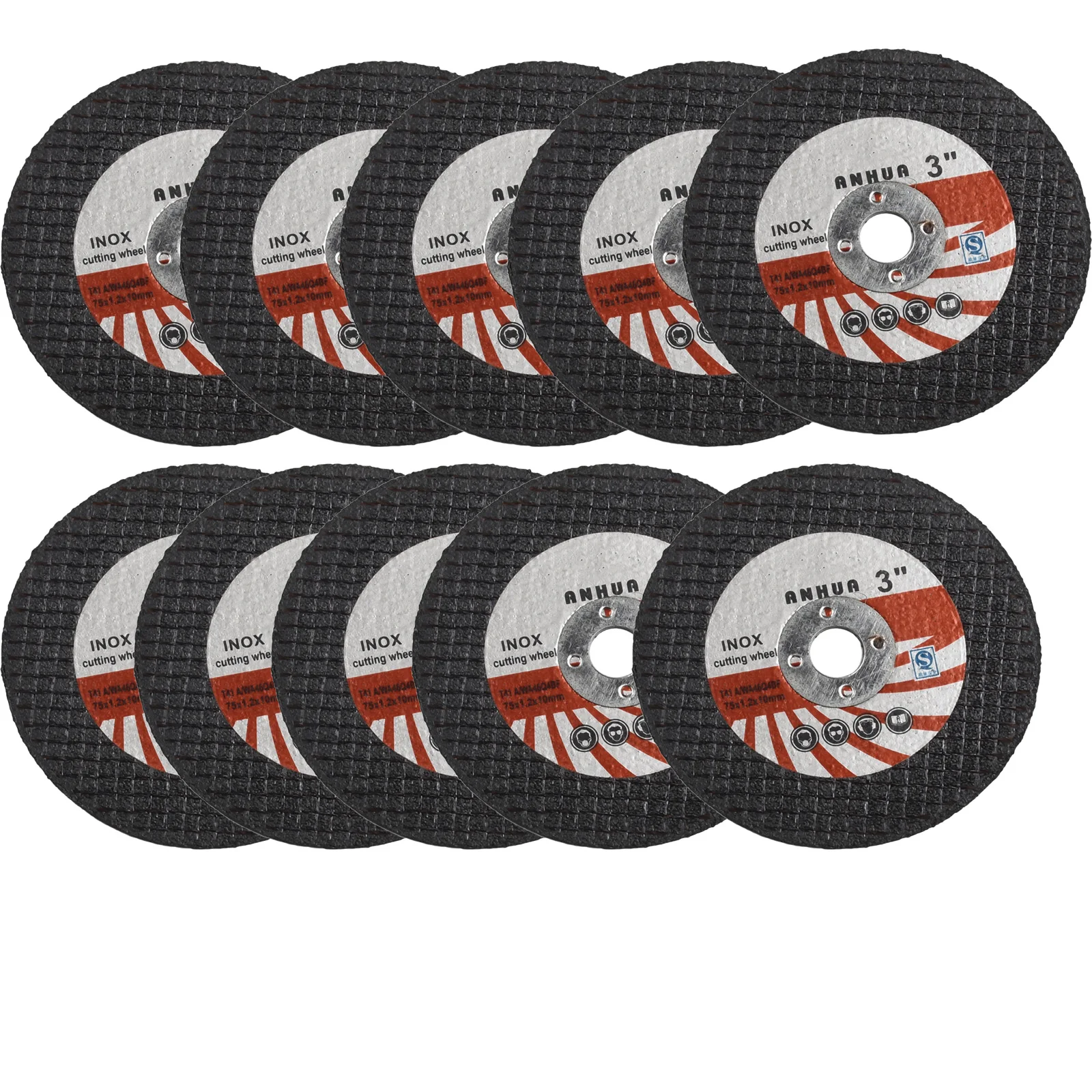 

10-Pack 75mm Mini Cutting Disc Round Resin Grinding Wheel For Angle Grinder Polishing Cutting Disc Electric Cutting Disc