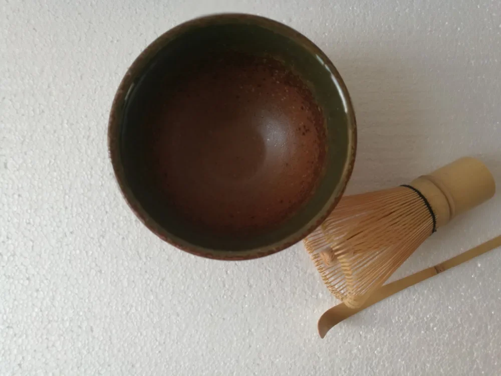 Tea Ceremony Matcha Bowl w/ Scoop & Whisk Gift Set