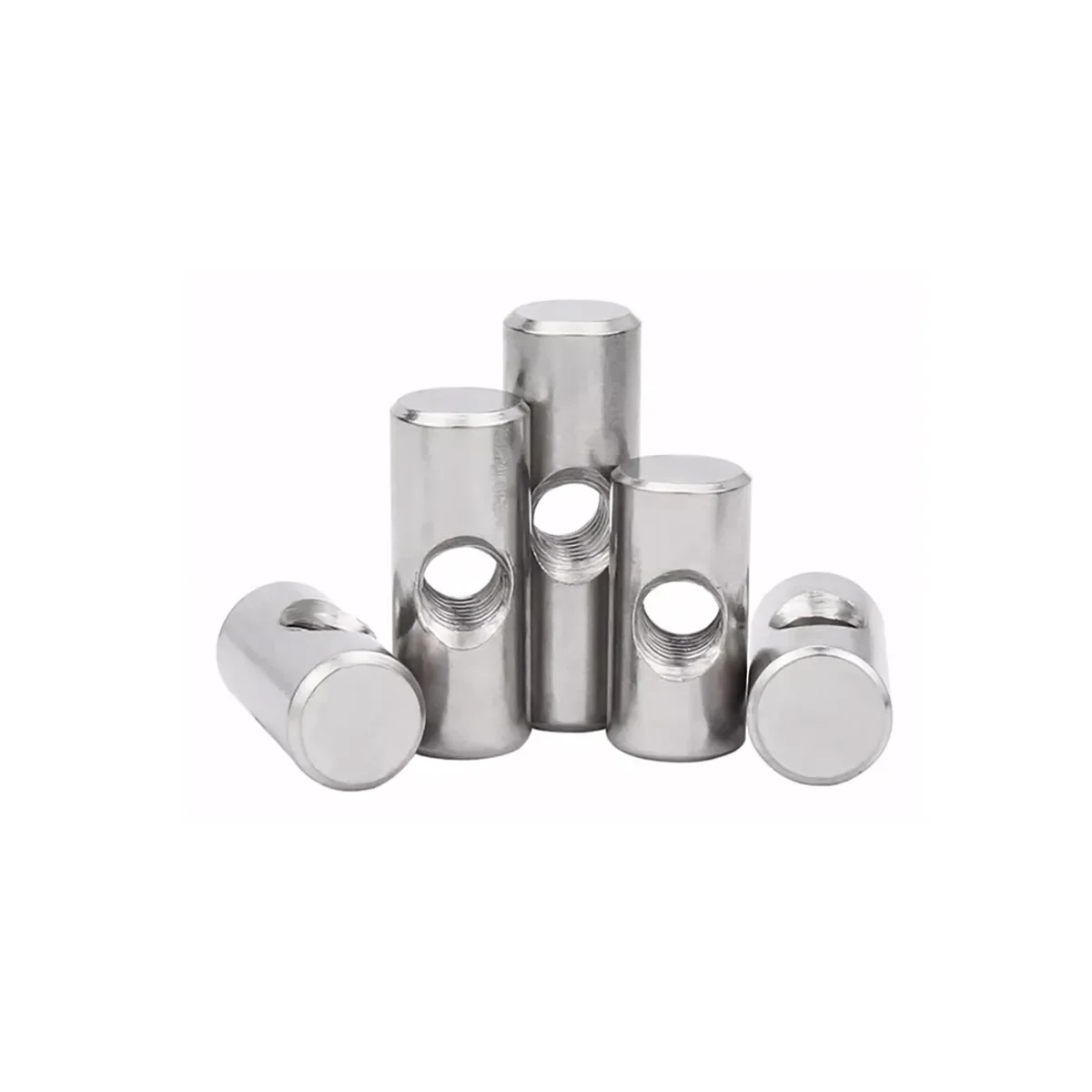 304 Stainless Steel Cylindrical Pin Cross Hole Pre-Embedded Connecting Nut Irregular Hammer Nut M4M5M6