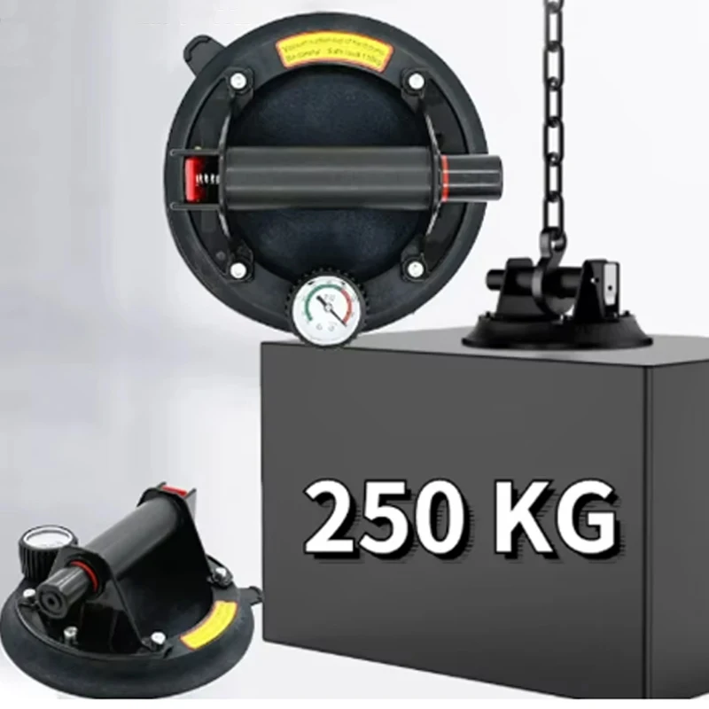 8 Inch 250KG Air Pump Vacuum Suction Cups Hand Pump Sucker Lifted Magnets Handling Tools