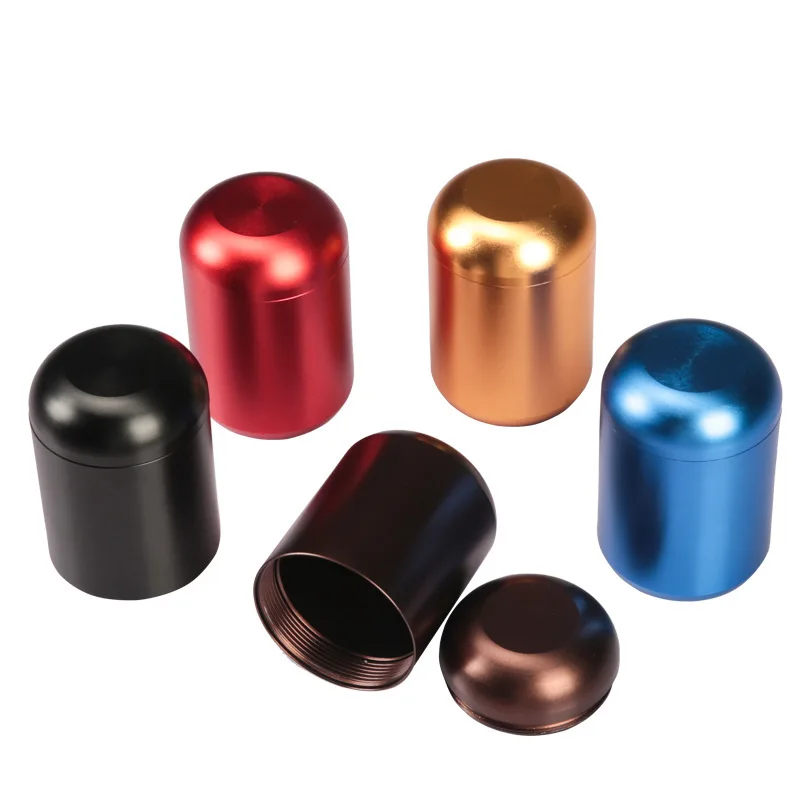 Al Alloy Tea-leaf Capsule Jar 45*70MM Tobacco Storage Can Herb Spice Keep Case for Smoking Accessories