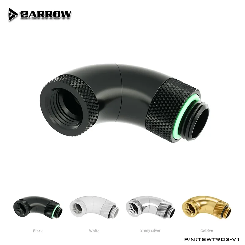 Adaptador Rotativo de Barrow para Refrigeração de Água de Computador Forma Multi-angle Snake Fitting 234 90 180 Graus 360 d M-fg1 4 - Imagem 2