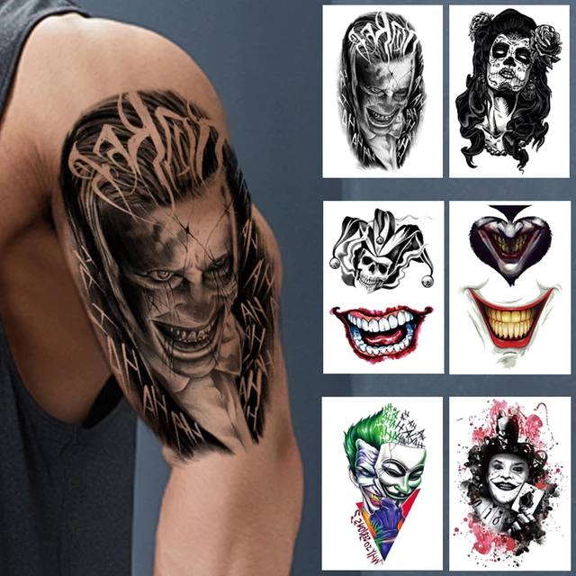 cool knee tattoo ideas|festive spooky themes|cowboy vibe tattoos|bookworm  tattoos|small delicate ink | Joker tattoo design, Chicano style tattoo,  Skull girl tattoo