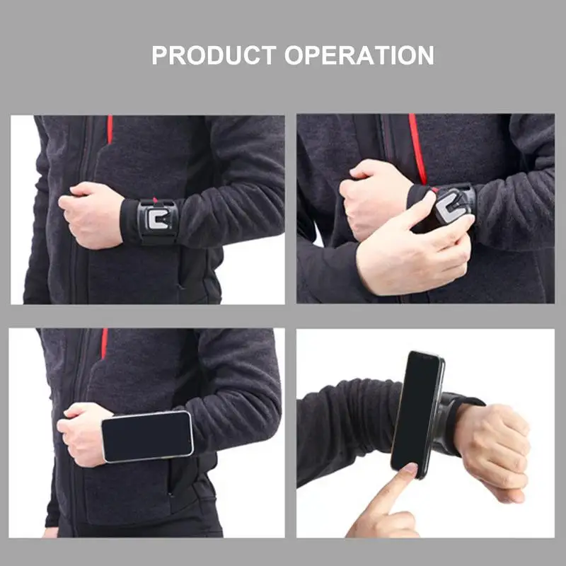 Wristband Phone Holder Rotatable Universal Sports Wristband Detachable Exercise for Workout Sports Hiking Biking Phone Wristband Holder