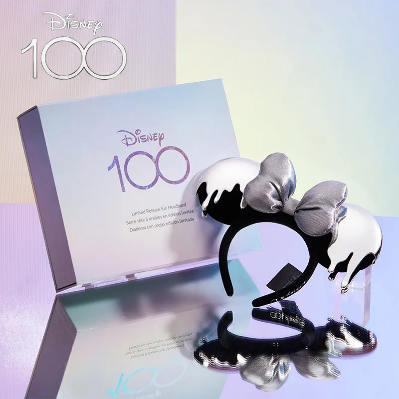 

Оригинальное ожерелье из серии «Приключения 100 юбилей» Disney с Микки и Минни из коллекции, Подарок на годовщину для девочек