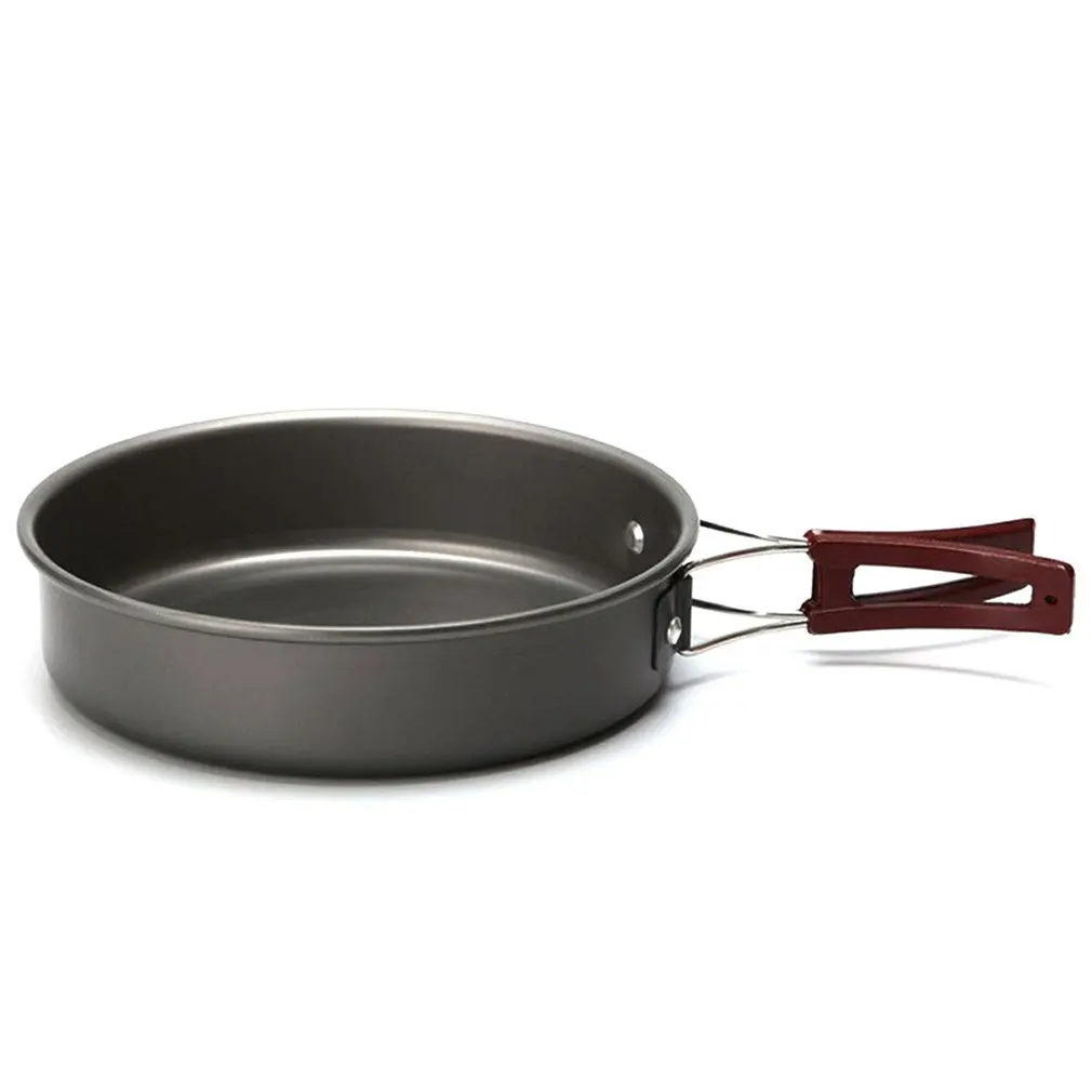 

Outdoor Pot Camp picnic frying pan portable single cookware camping aluminum utensils nonstick cauldron camp kitchen