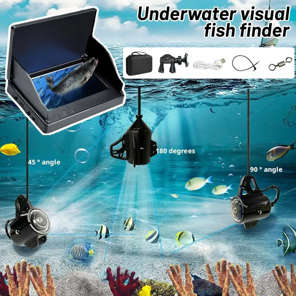 Caméra De Pêche Sous-marine 4.3" YS43A - Vision Nocturne IR, Détecteur De Poissons (jusqu'à 30m)