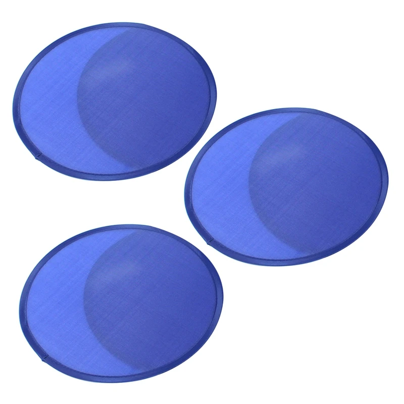 

3X Foldable Round Fan-Blue