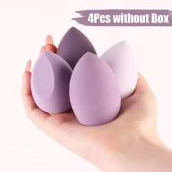 Set of Soft Makeup Sponges - Versatile Beauty Blenders for Foundation and Concealer (4pcs Purple)