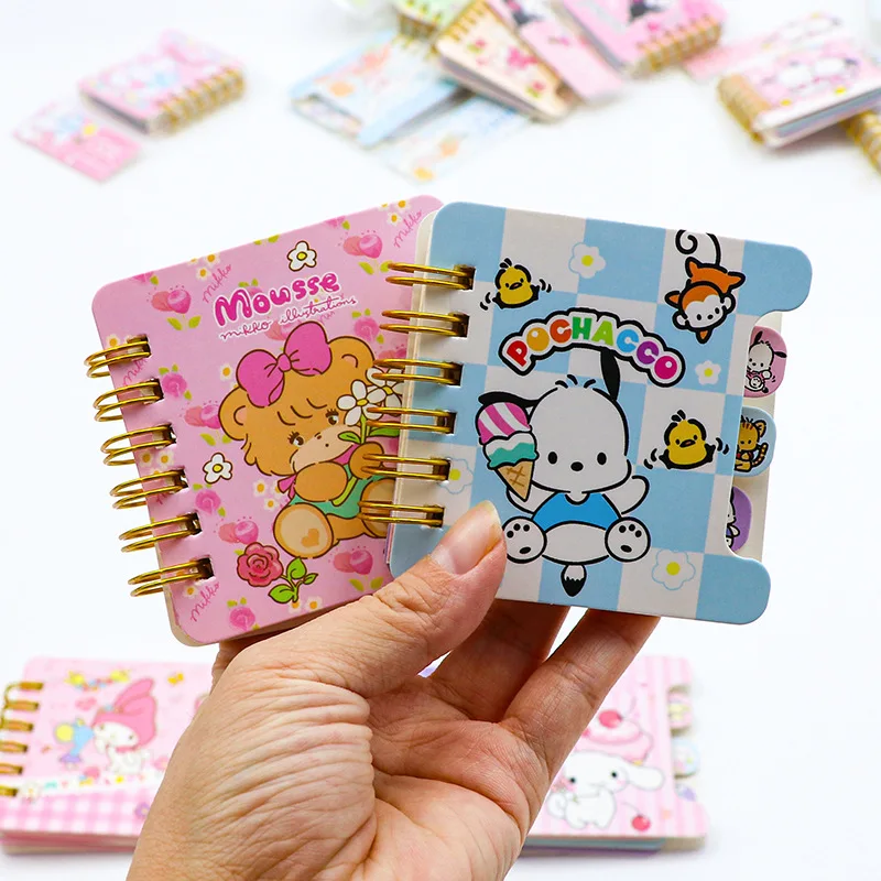 

New Hot Selling Sanrio Mini Notebook Student Portable Cartoon Color Page Diary Notes Coil Book Prize School Supplies Wholesal