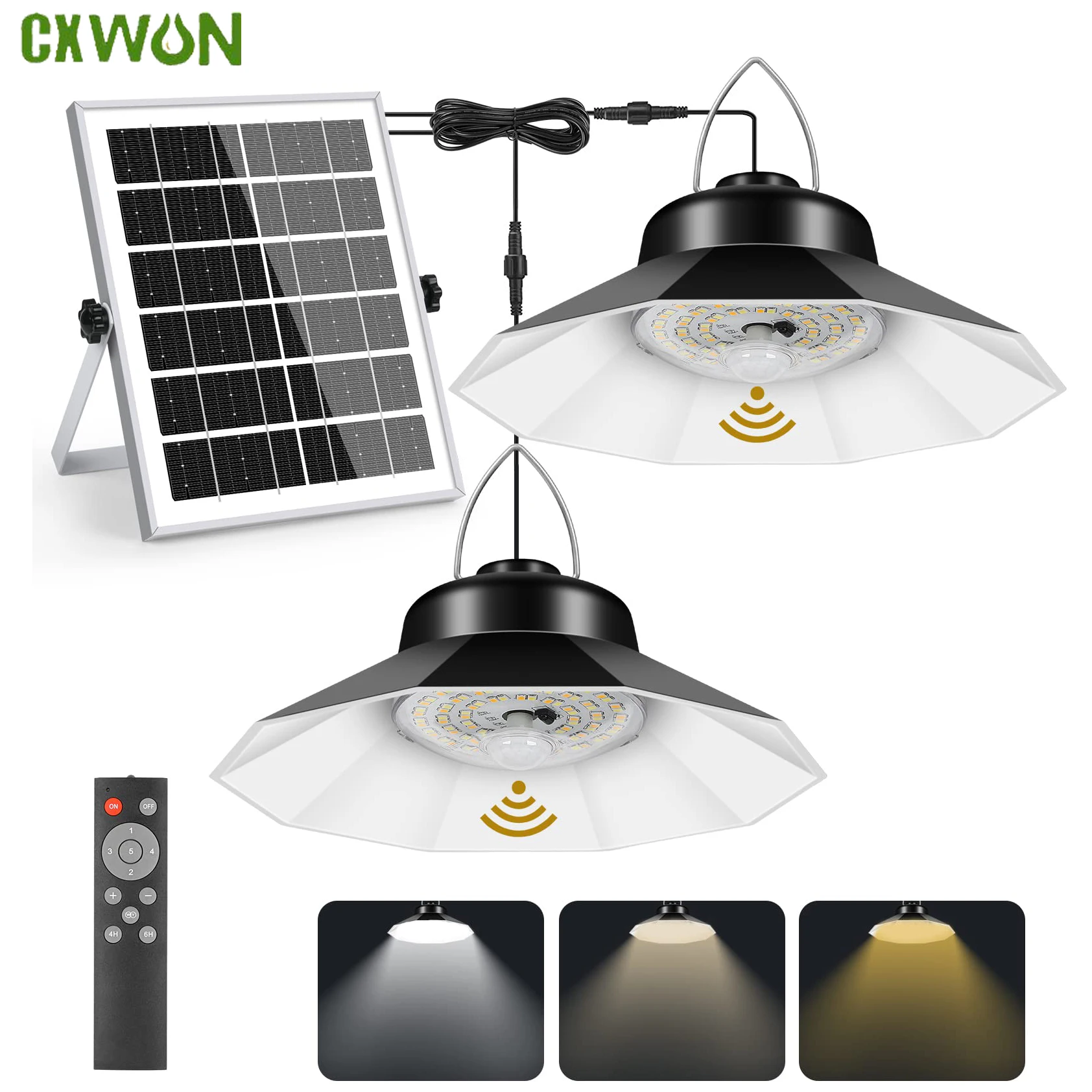 Neioaas Lanterna solare a forma di mongolfiera, lanterne solari da appendere, luci esterne, decorazione impermeabile, decorazione per feste in giardino e cortile (colorata