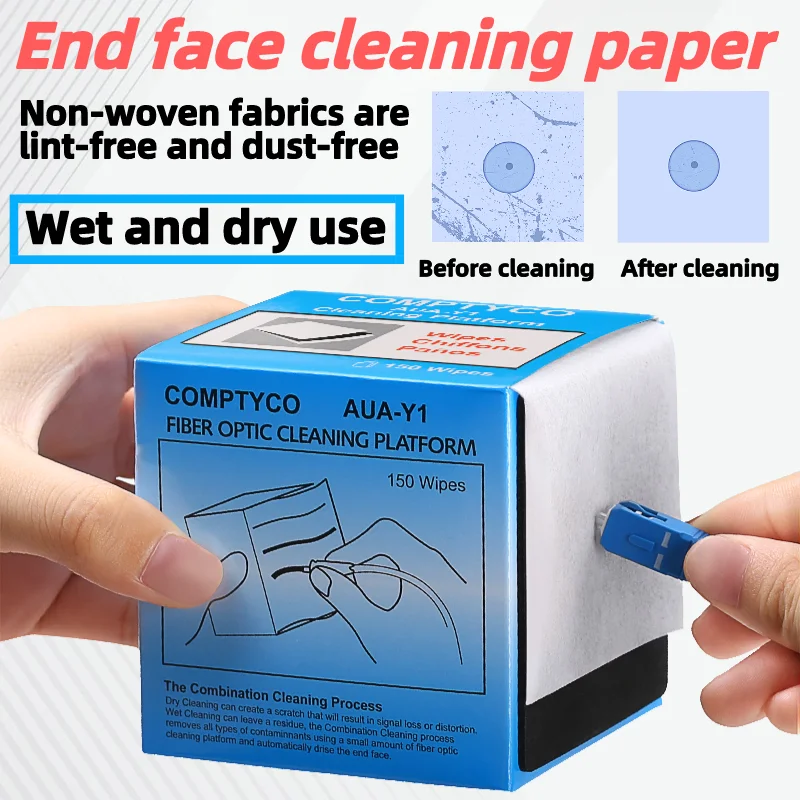 AUA-Y1 Fiber End face cleaning paper Dustfree Paper Optical fiber wipe paper FTTH Fiber Clean Paper Tools fiber cutting tools ftth fiber optic cutter japan fijikura ct 30 fiber cleaver