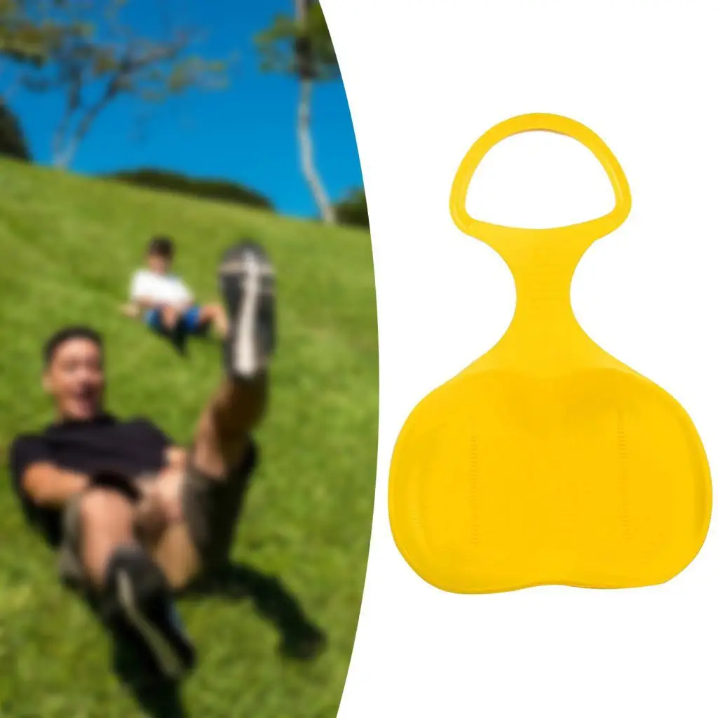 Snow Sled, Snow Luge Toboggan Skiing Board, Grass Sliding Sled, Heavy Duty Large with Handle, Sleigh Sledge for Kids Adults