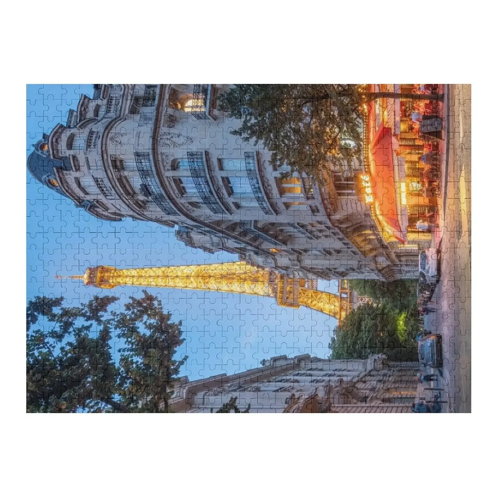 

Paris Cafe Under the Eiffel Tower (jigsaw) Jigsaw Puzzle Personalized Gifts Christmas Gifts Puzzle