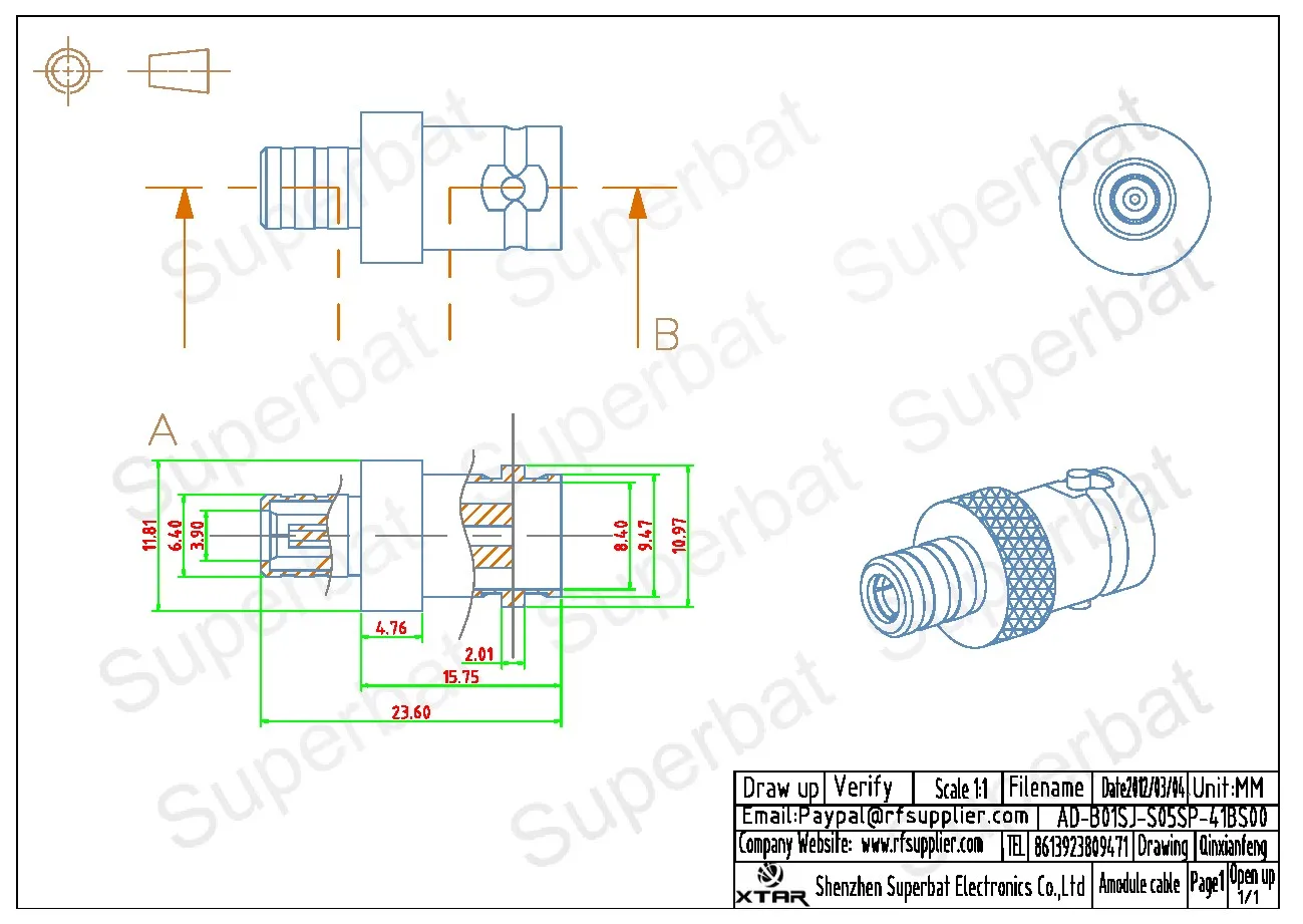 SMB to BNC Coaxial Adapter Straight RF Connector for Electronics