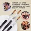 2PC Nail Acrylic Brush 100%Kolinsky Sable Acrylic Brush UV Gel Carving Pen Brush Liquid Powder DIY Nail Drawing Nail Art Brushes 5