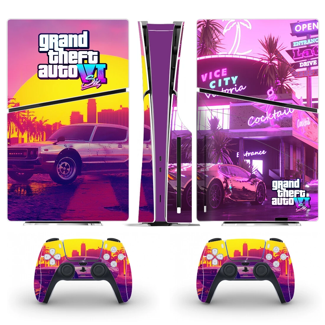 Grand Theft Auto VI GTA 6 PS5 Slim Disc Skin Sticker Decal Cover for  Console and 2 Controllers New PS5 Slim Disk Skin Vinyl - AliExpress