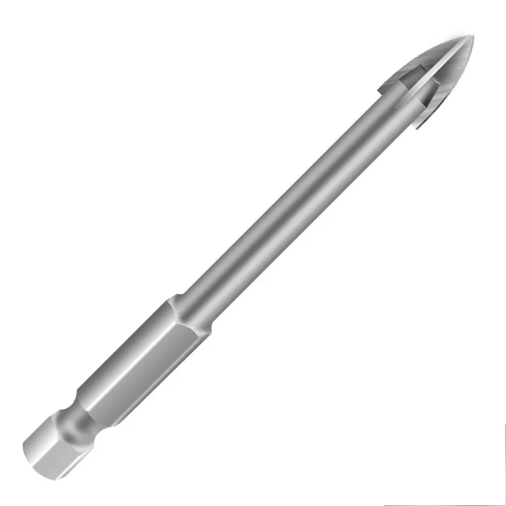 

6/7/8/10/12mm Cemented Carbide Cross Hex Tile Bit Glass Marble Tile Drill Bit Concrete Hole Opener Alloy Triangle Drill Bit