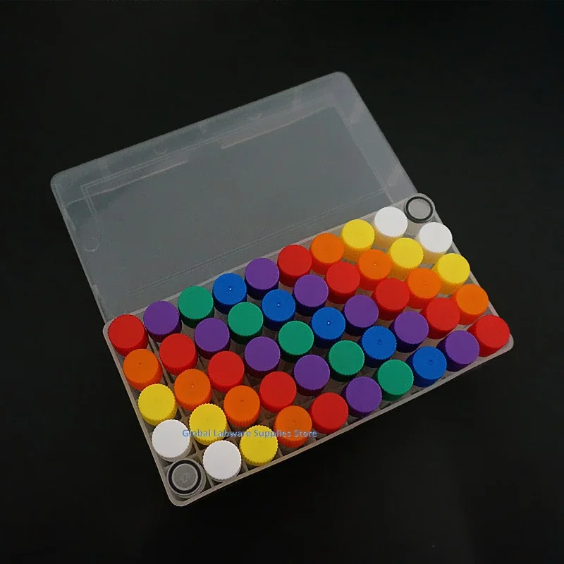1Set Include One Piece 50- Lattice Storage Box For Store Cryovial+50Pieces 1.8ml Plastic Refrigerating Tube