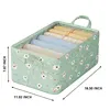 1pc New Broken Flower Oxford Fabric Folding Clothing Storage Box Foldable Toys Organizer With Lid Storage Basket Finishing Box 6