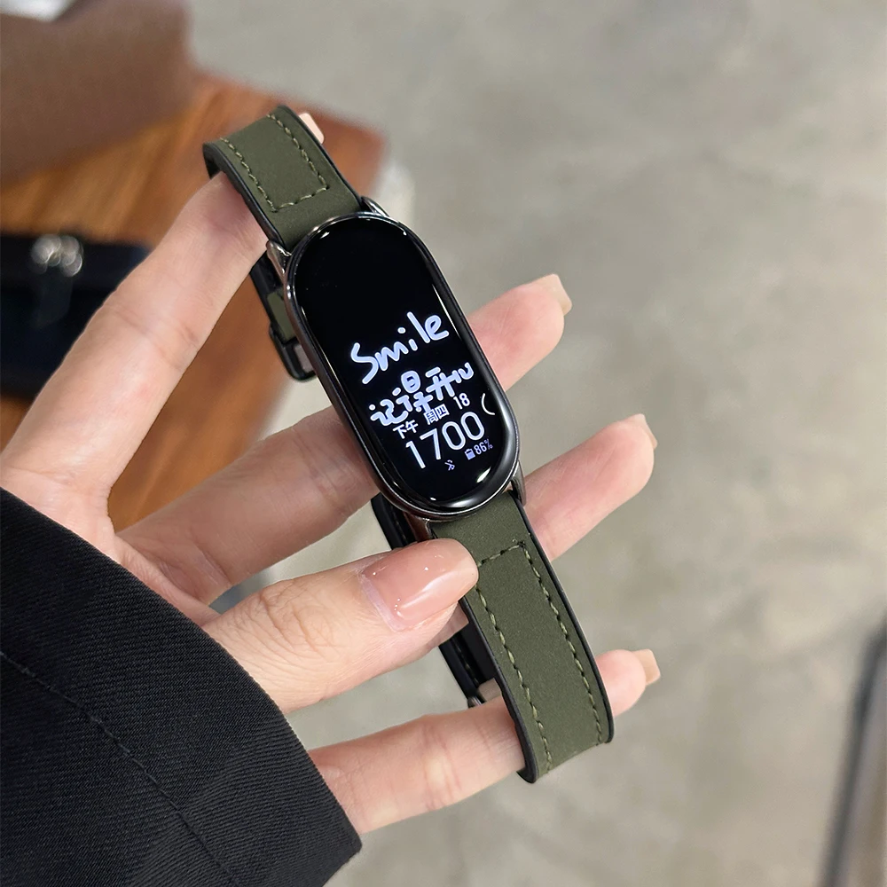 Magnetic Leather Strap for Smartwatch Replacement Bracelet